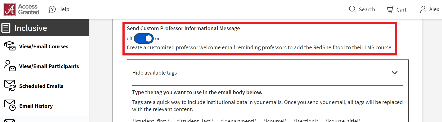 automate-welcome-message-information-to-professors-and-opt-out