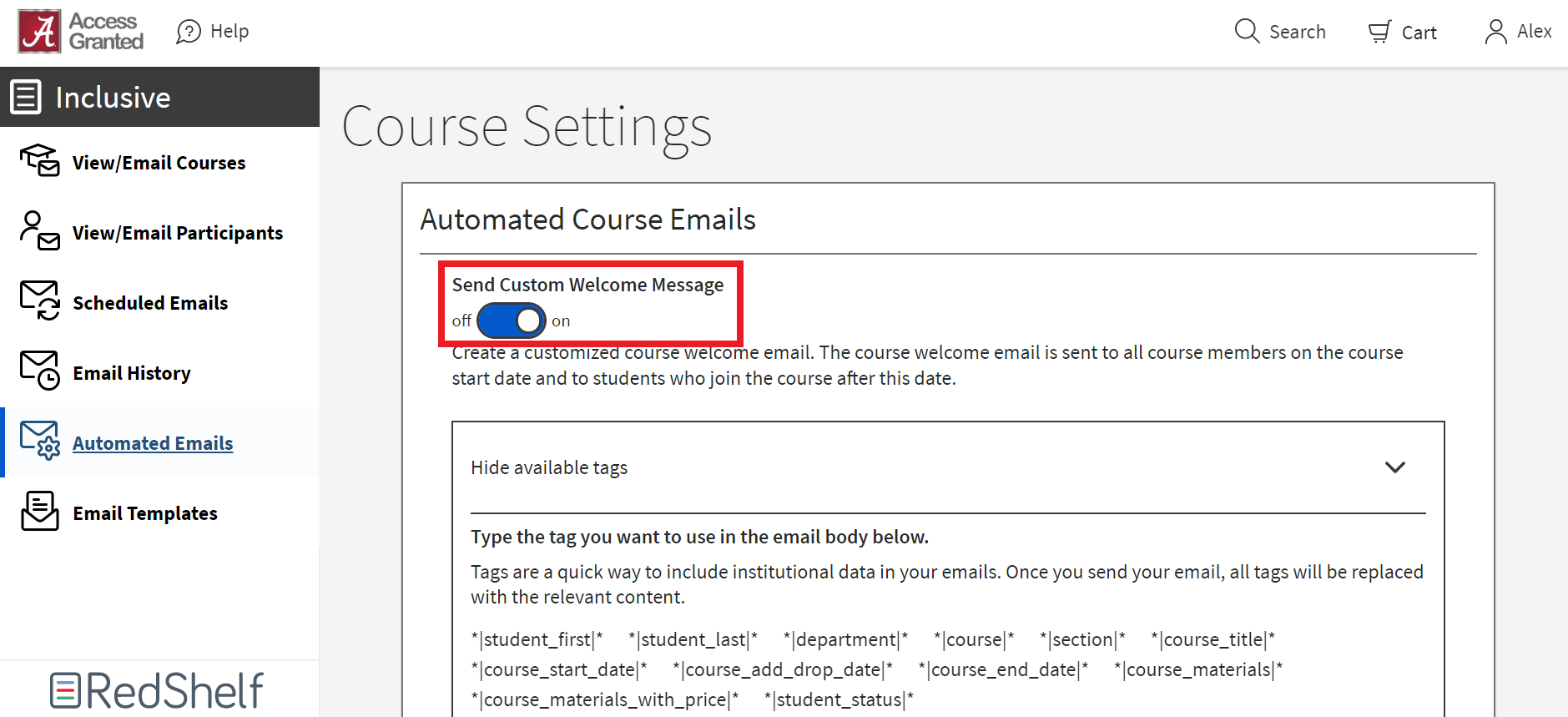 Automate Welcome Message, Information to Professors, and Opt-Out